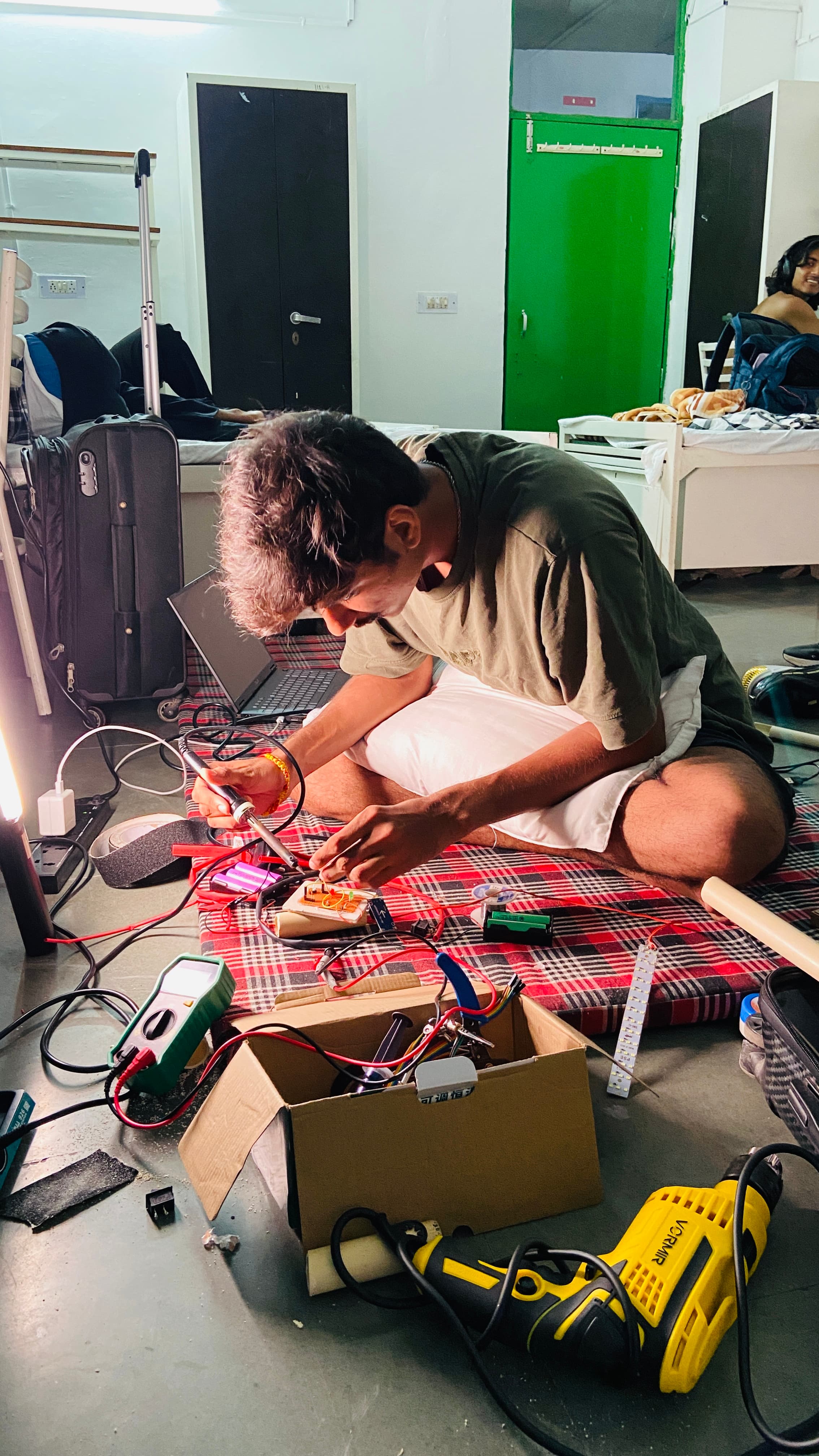 Late-night soldering